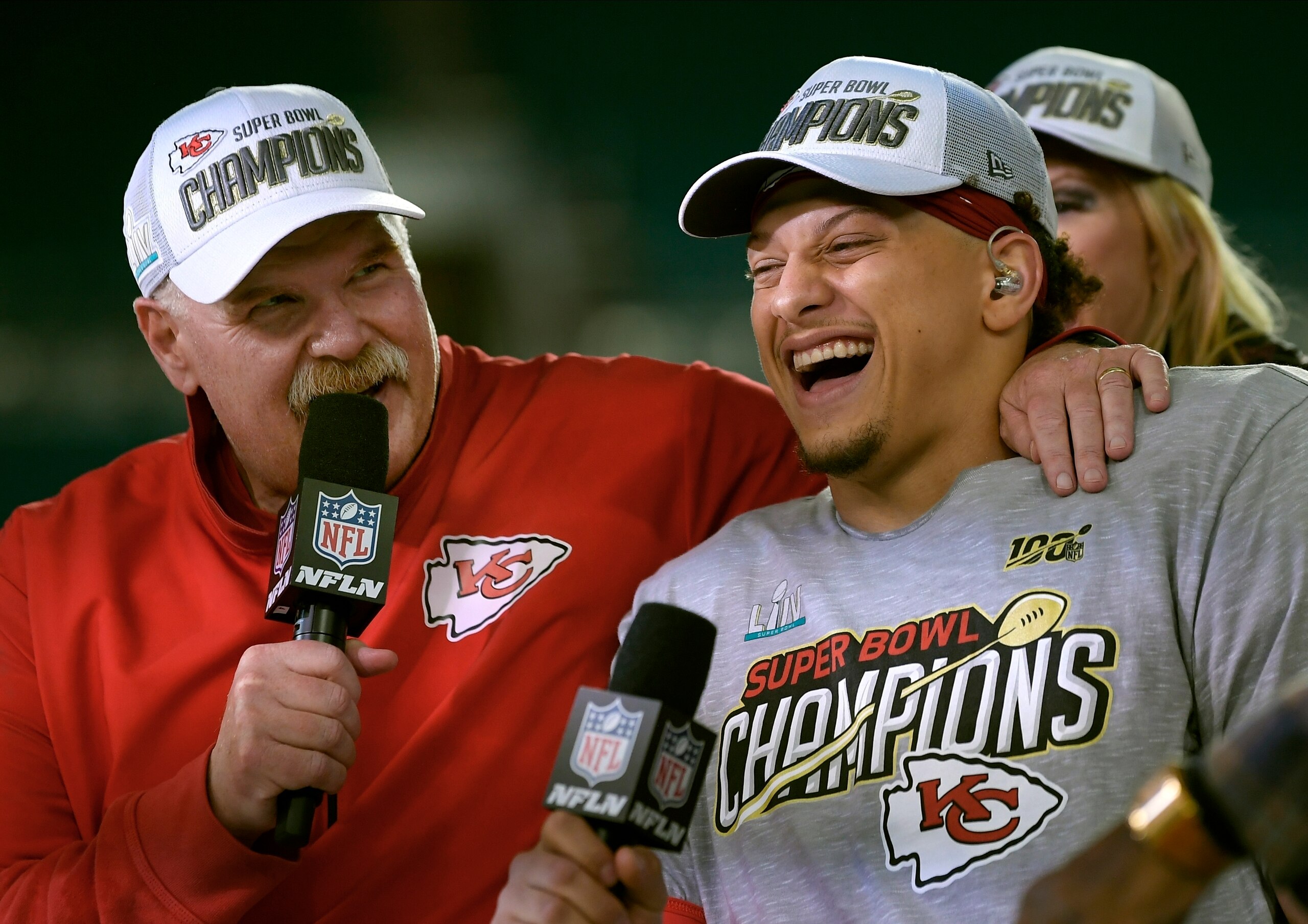 Chiefs coach Andy Reid and QB Patrick Mahomes