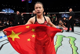 Will China's first UFC champ keep her belt?