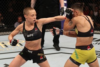 Rose Namajunas (left)