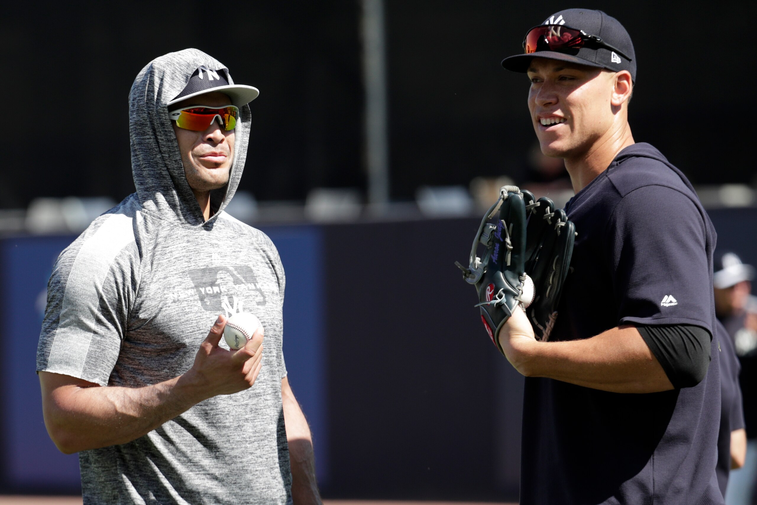 Giancarlo Stanton and Aaron Judge should be ready for Opening Day after all. Giancarlo Stanton and Aaron Judge should be ready for Opening Day after all.