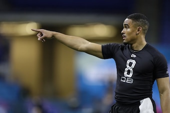 Former Alabama and Oklahoma QB Jalen Hurts is rising up draft boards.