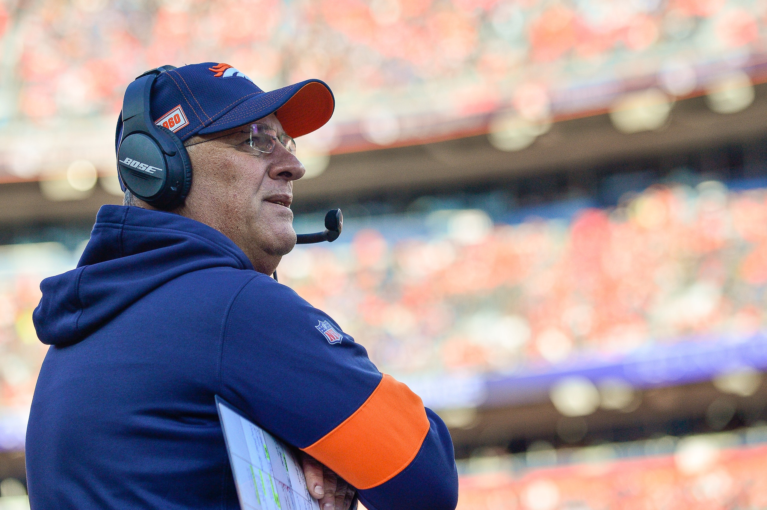 Denver Broncos head coach Vic Fangio Denver Broncos head coach Vic Fangio
