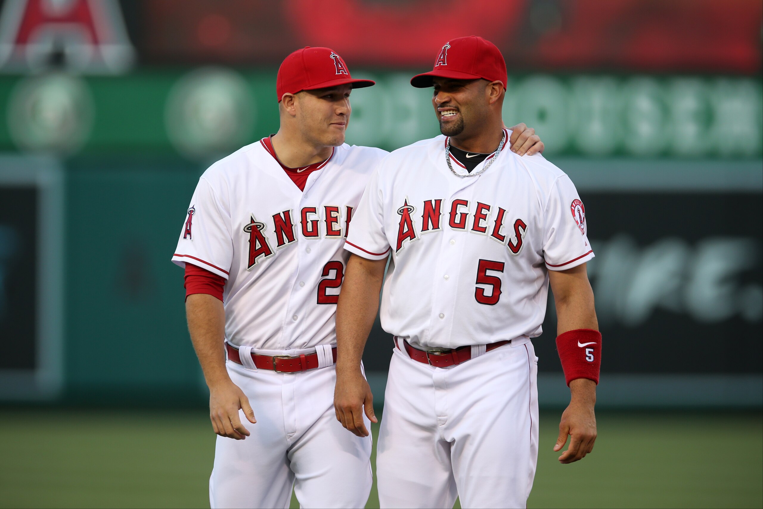 Mike Trout and Albert Pujols Mike Trout and Albert Pujols