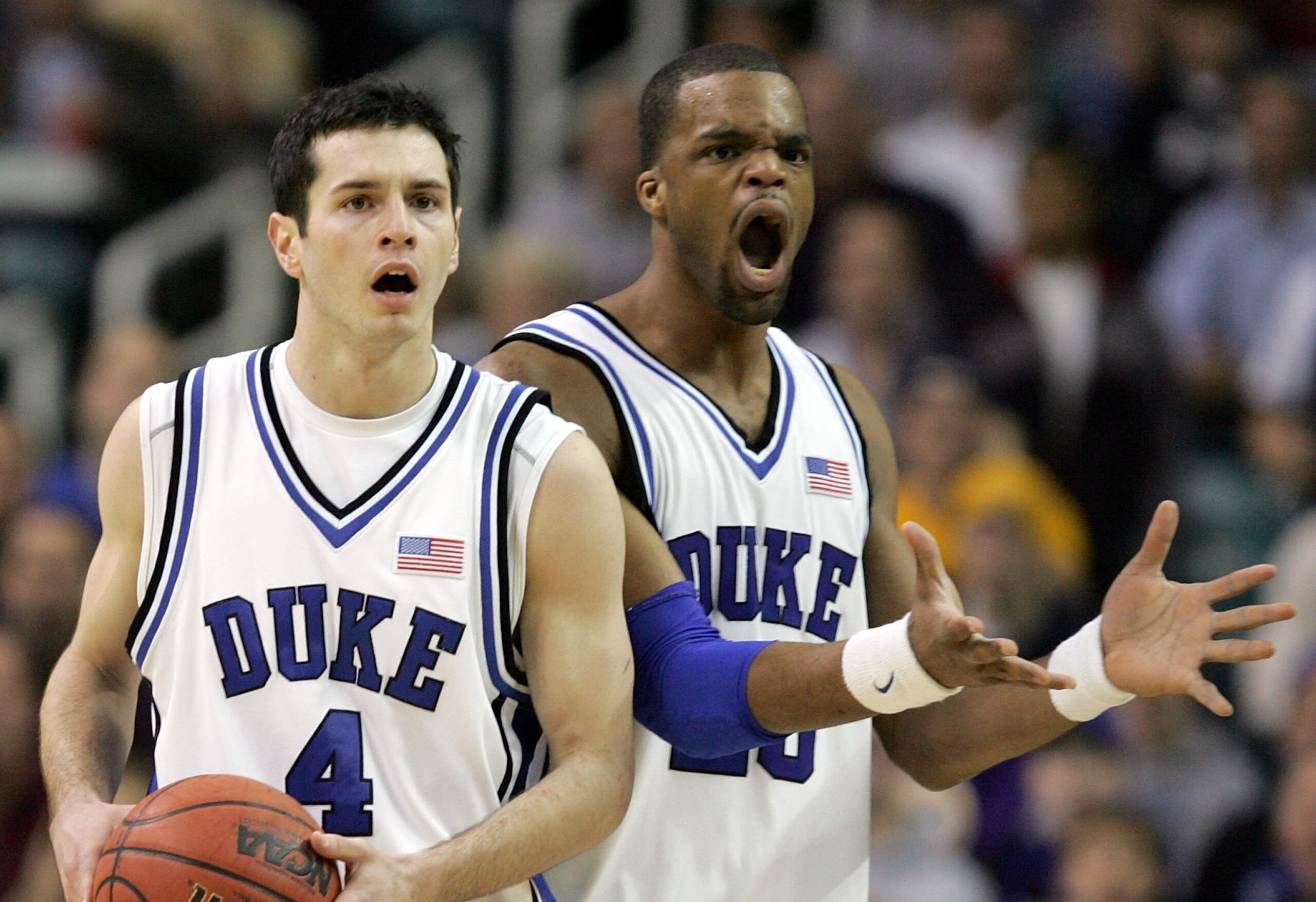 JJ Redick and Shelden Williams JJ Redick and Shelden Williams