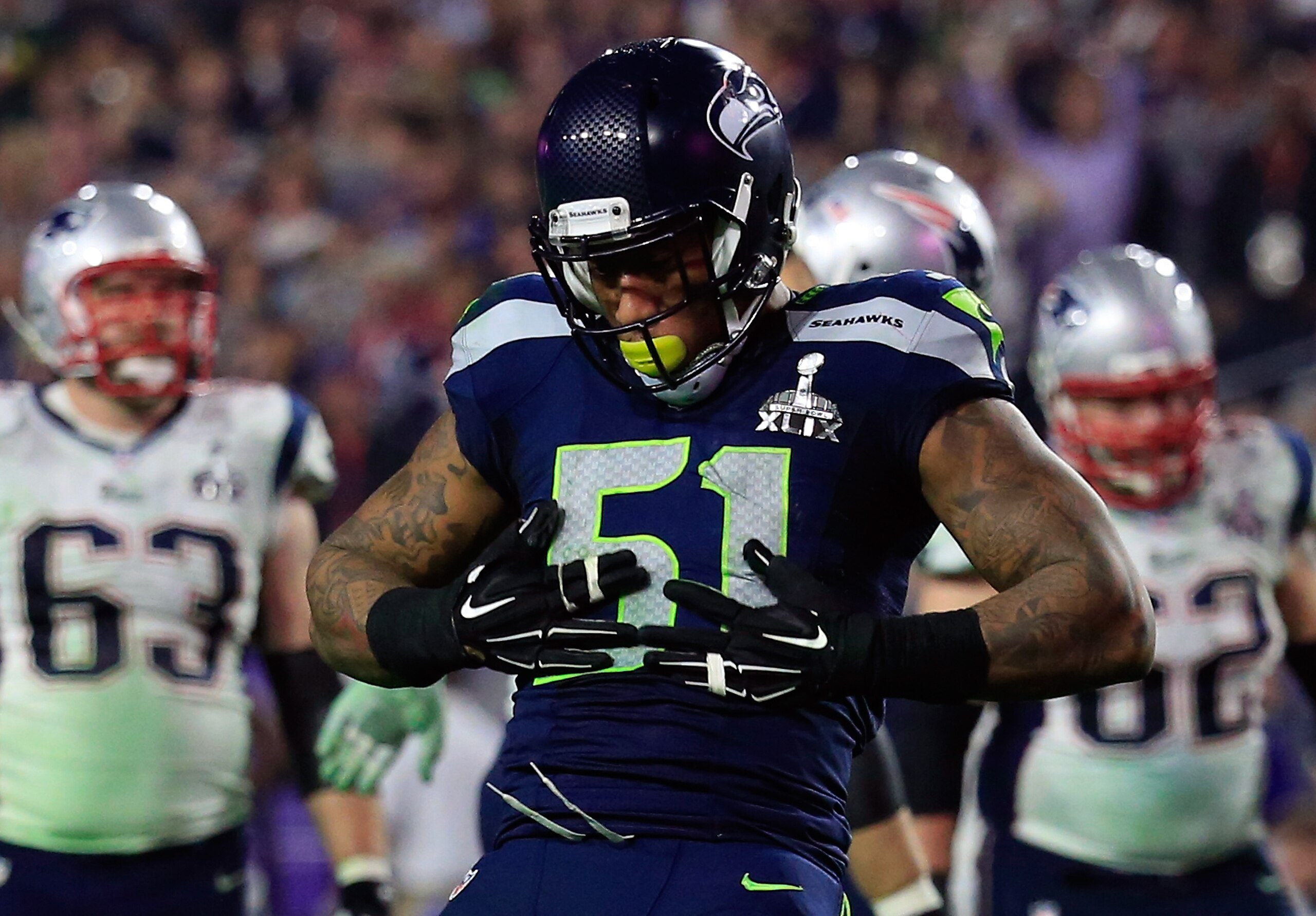 Seattle Seahawks edge-rusher Bruce Irvin Seattle Seahawks edge-rusher Bruce Irvin