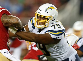 Los Angeles Chargers left tackle Trey Pipkins