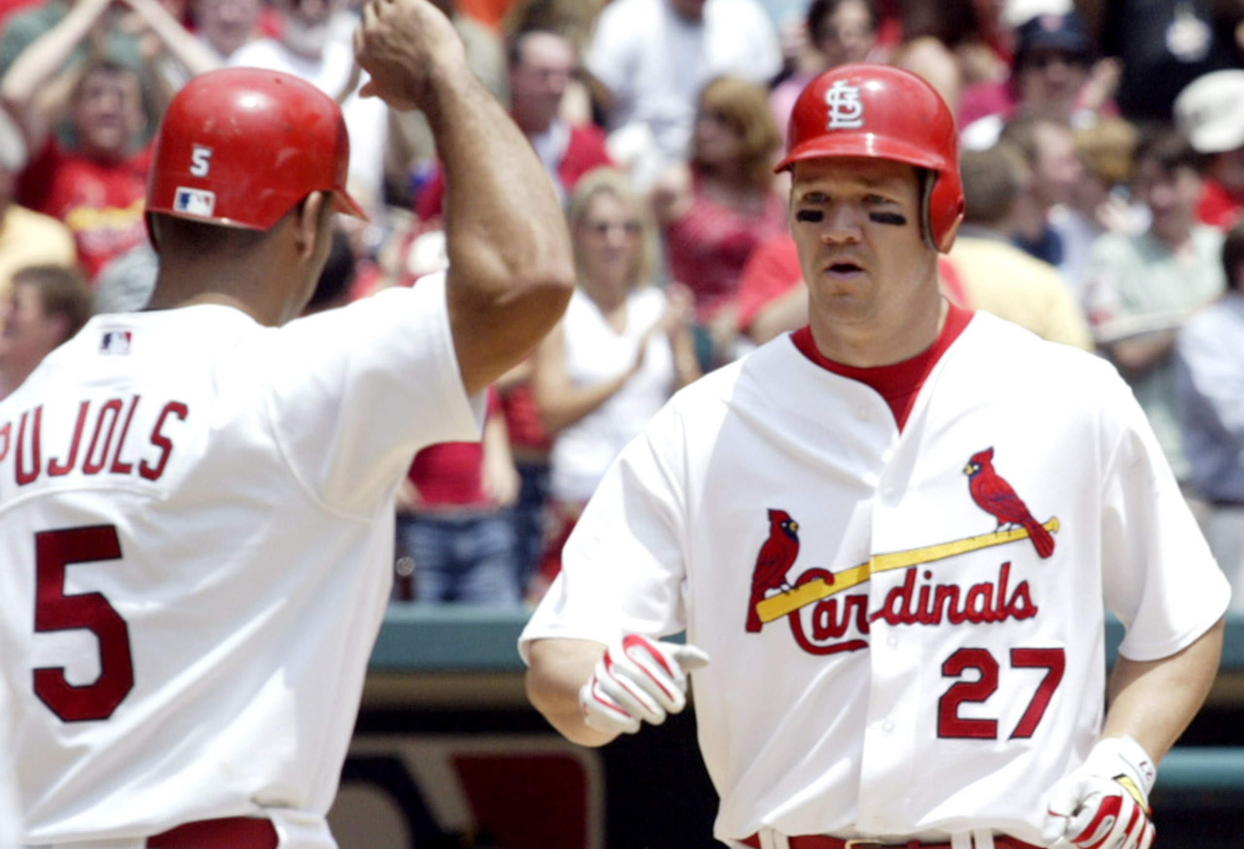 Albert Pujols (5) and Scott Rolen (27)