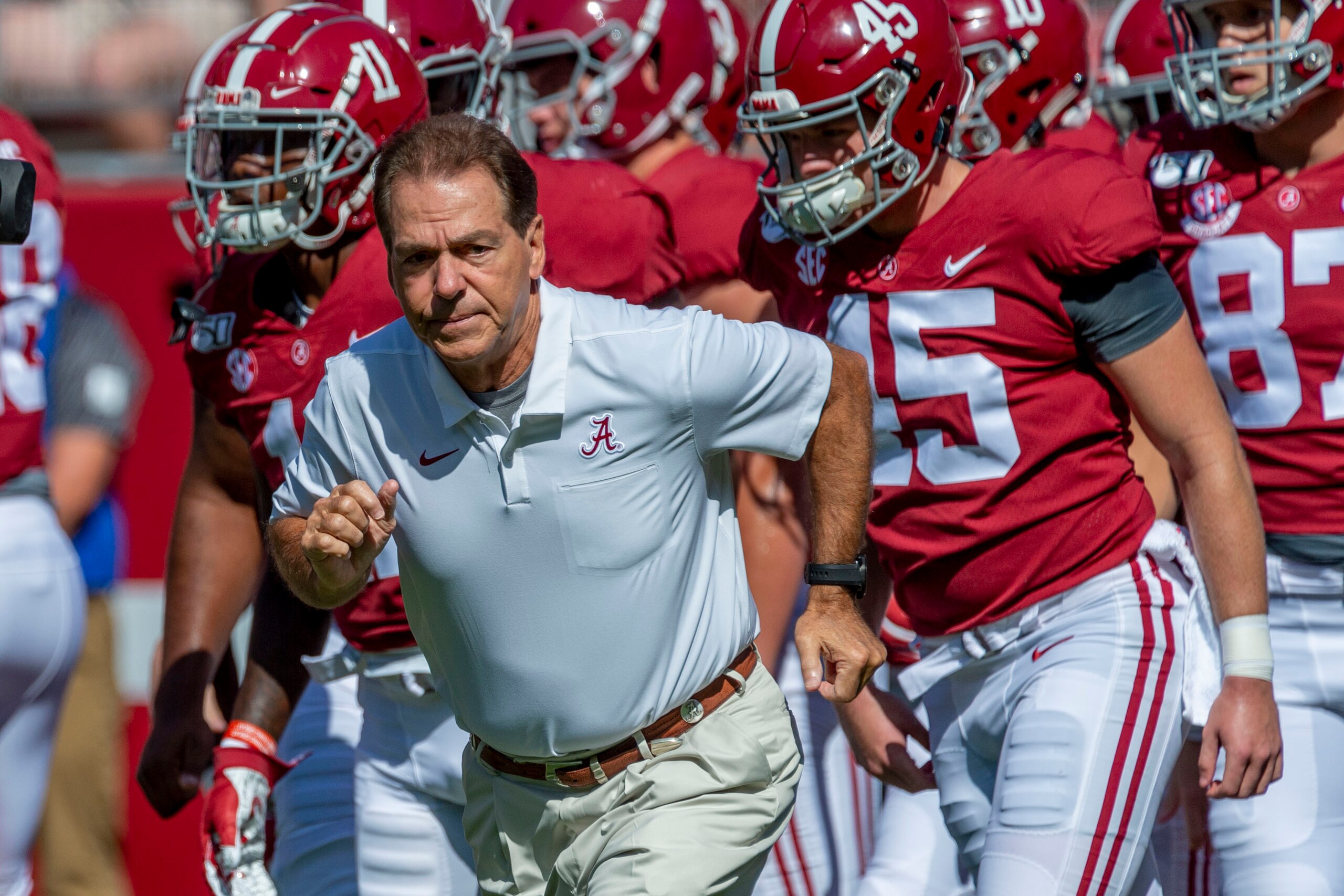 Alabama head coach Nick Saban