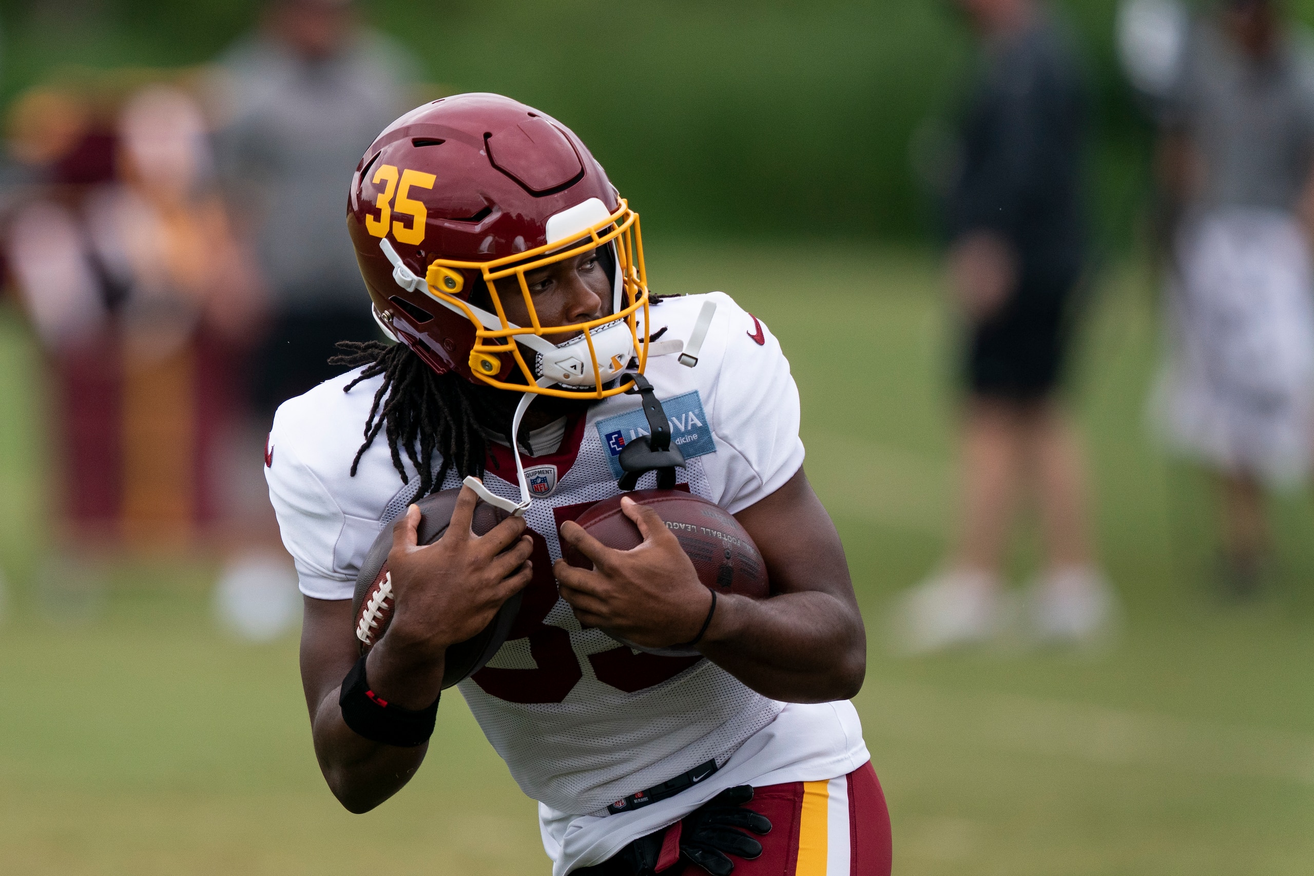 Washington Football Team running back Bryce Love Washington Football Team running back Bryce Love
