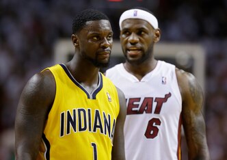 Lance Stephenson and LeBron James