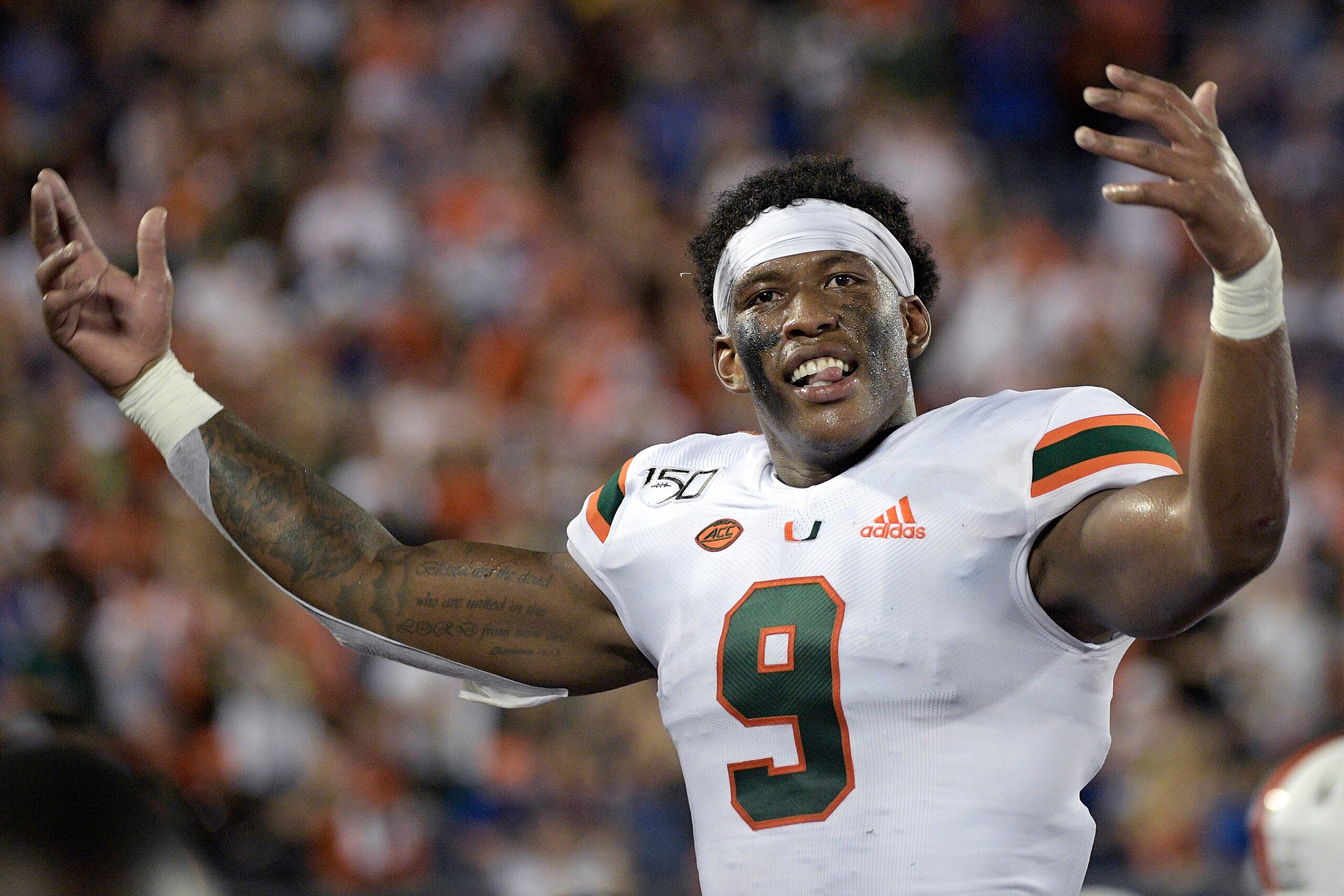 Miami's Brevin Jordan Miami's Brevin Jordan