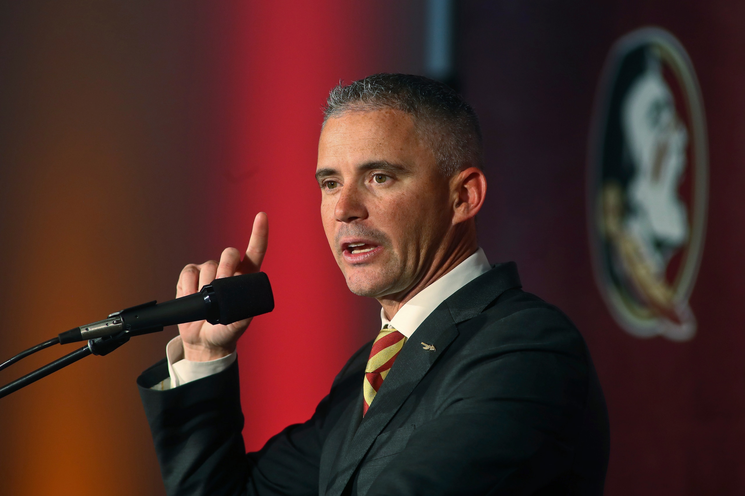 Florida State head coach Mike Norvell