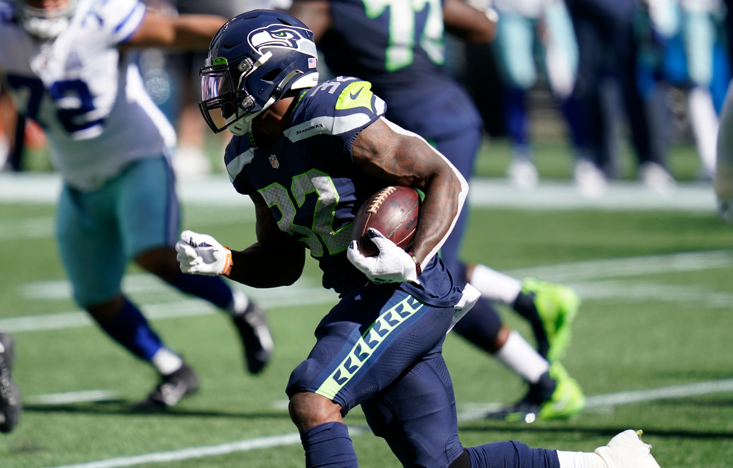 Seahawks RB Chris Carson Seahawks RB Chris Carson