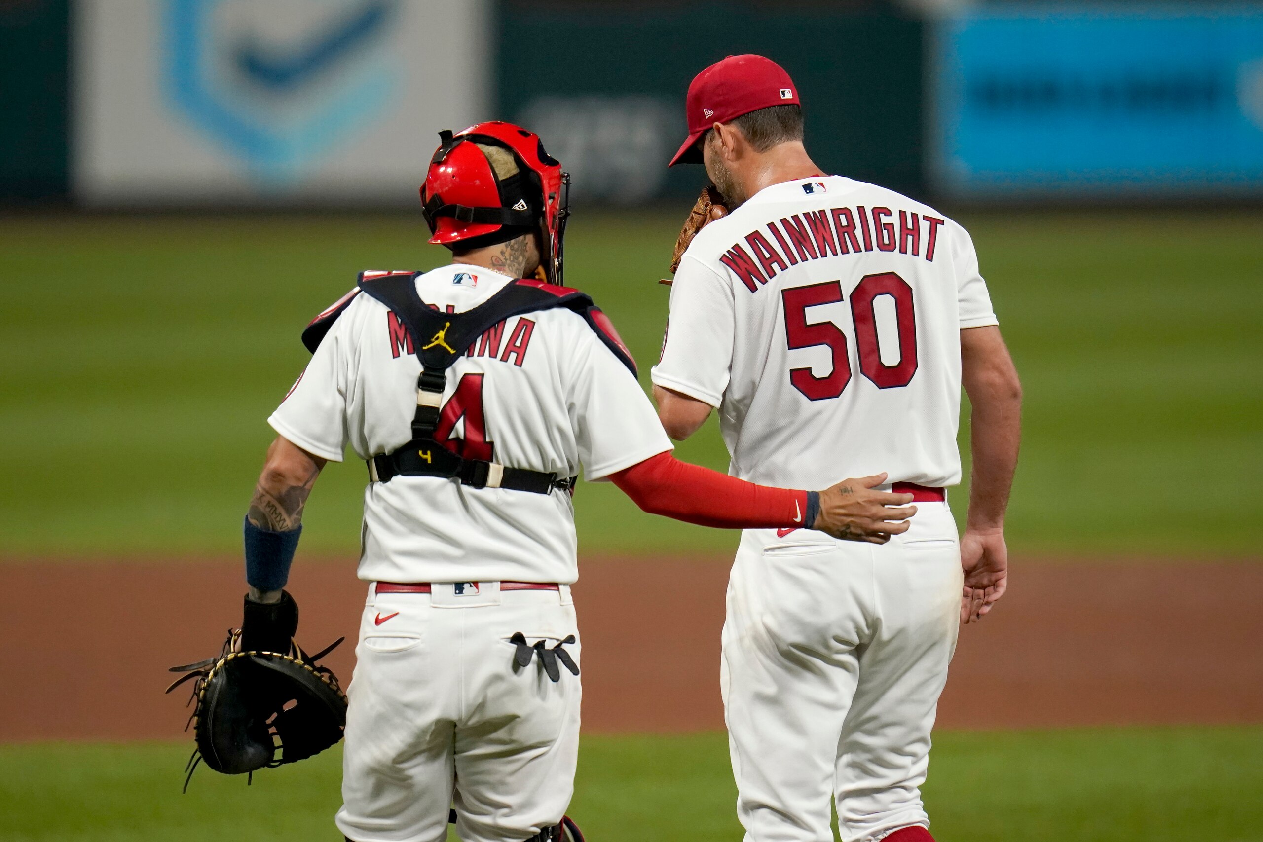 Yadier Molina and Adam Wainwright
