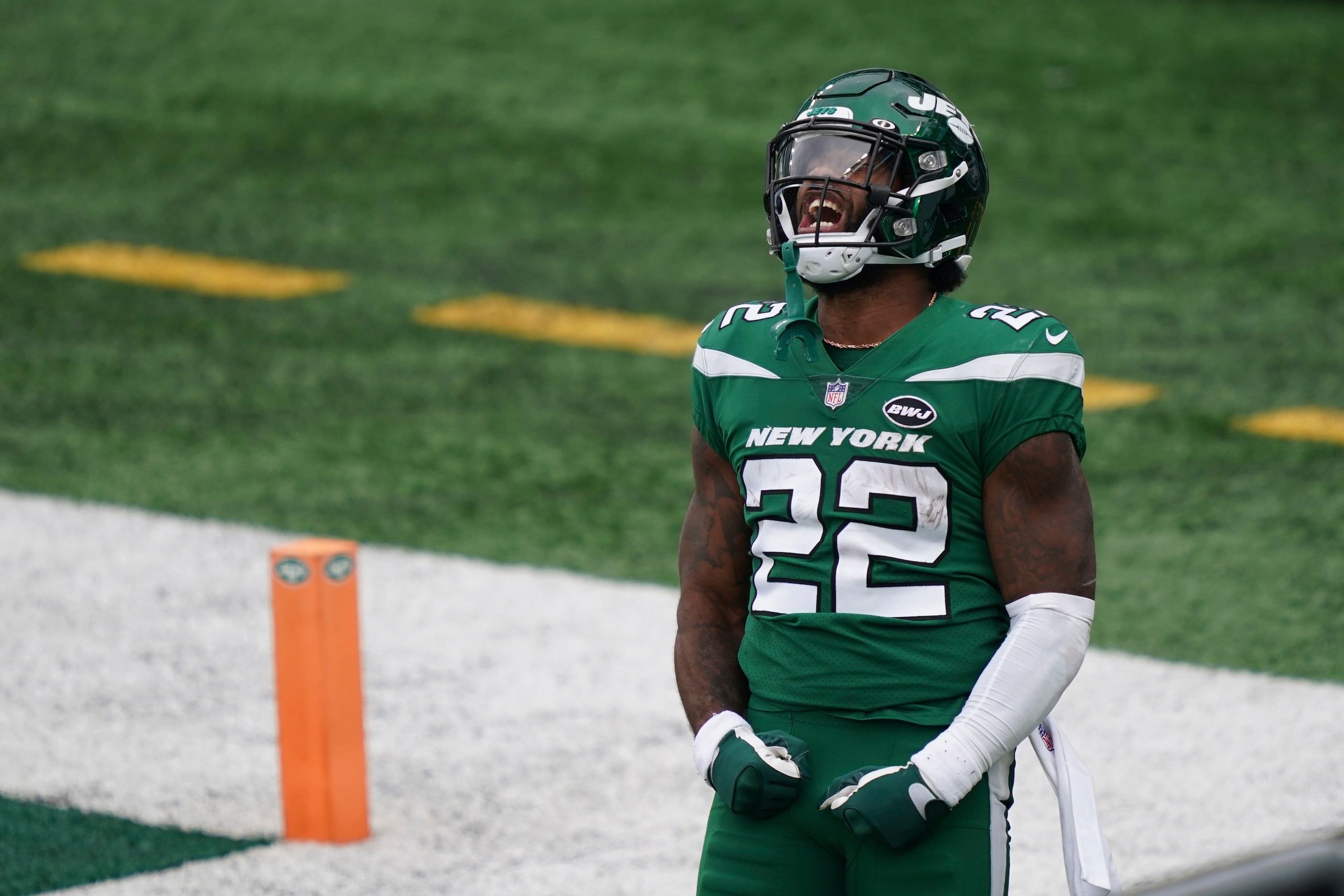 New York Jets running back La'Michal Perine