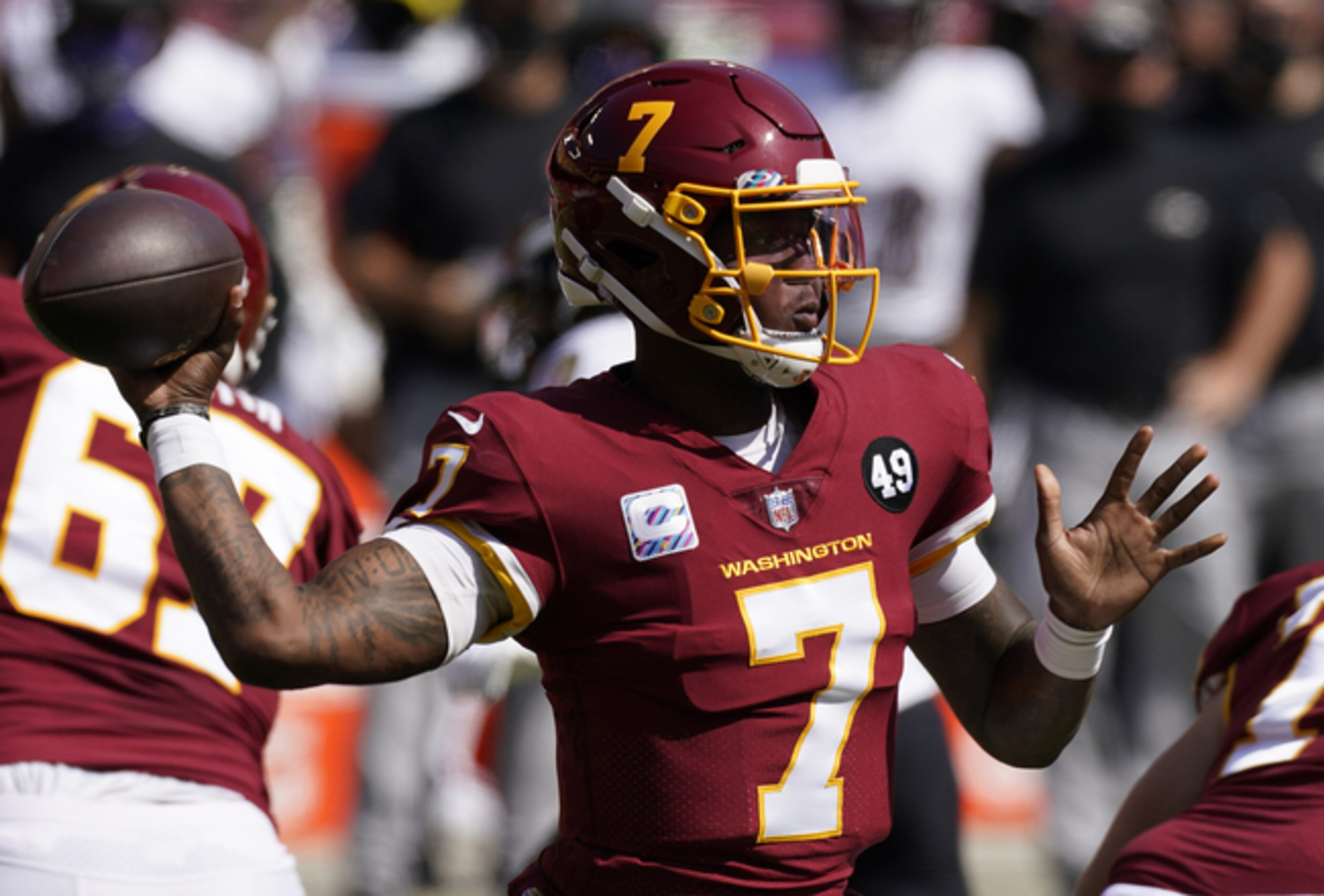 Dwayne Haskins Jr. has seemingly fallen out of favor in Washington. Dwayne Haskins Jr. has seemingly fallen out of favor in Washington.
