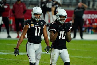 Arizona Cardinals wide receivers Larry Fitzgerald and DeAndre Hopkins