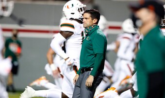 Miami head coach Manny Diaz
