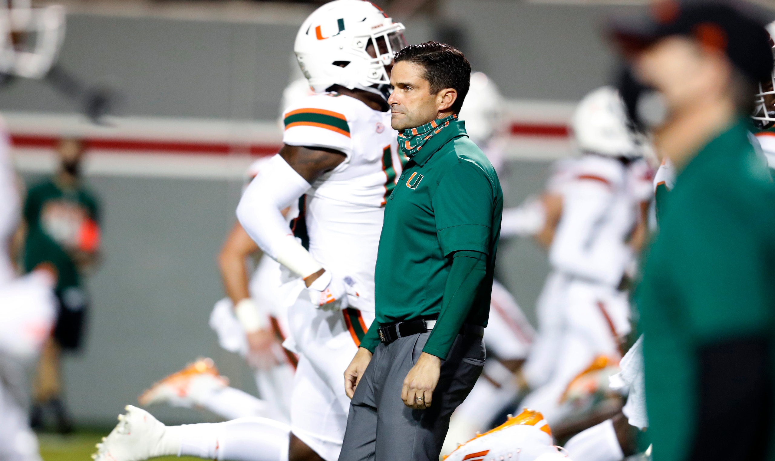 Miami head coach Manny Diaz Miami head coach Manny Diaz