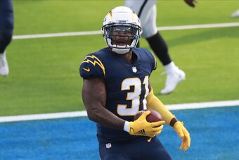 Los Angeles Chargers running back Kalen Ballage