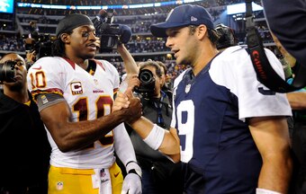 Robert Griffin III and Tony Romo had quite the Thanksgiving duel in 2012.