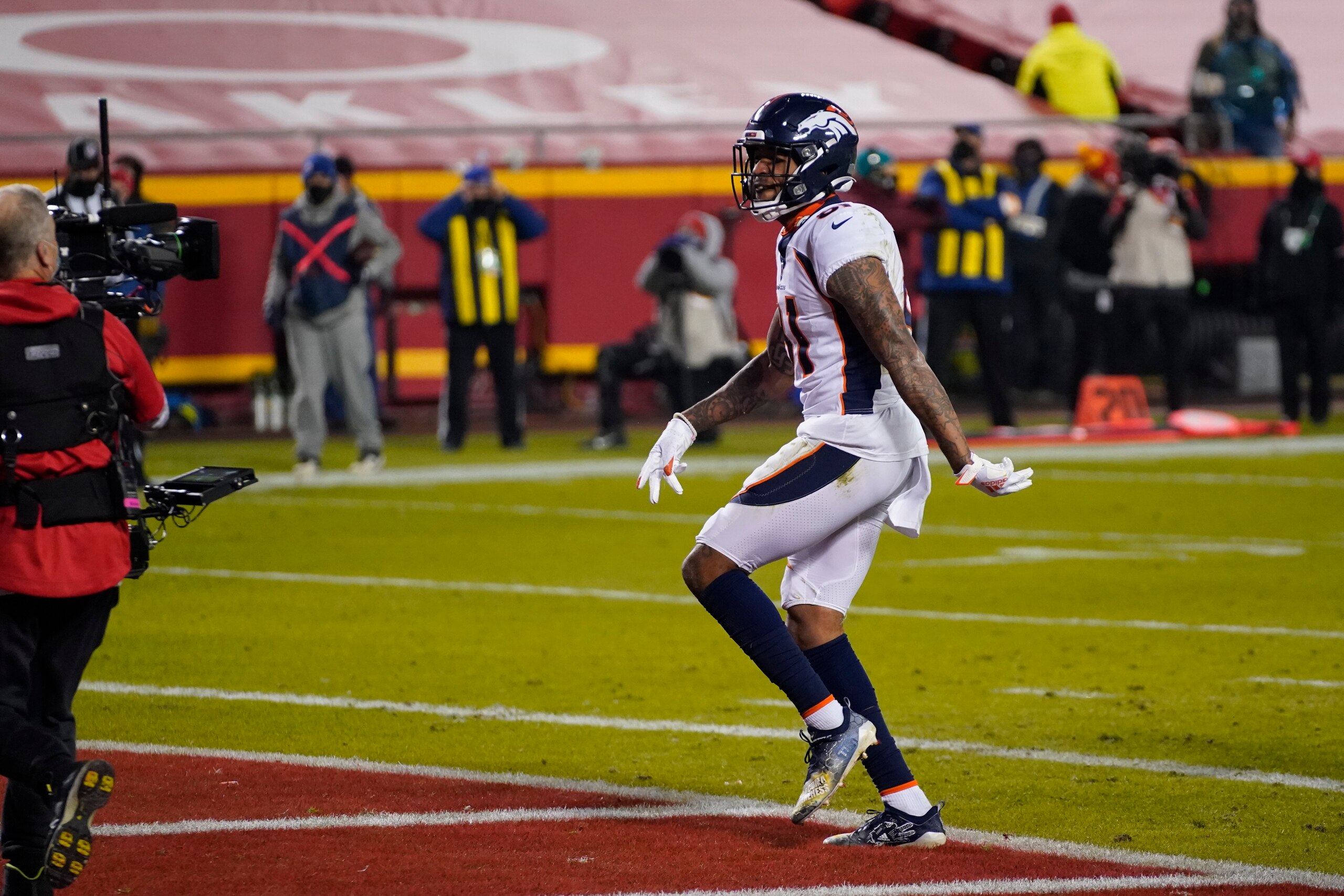 Denver Broncos wide receiver Tim Patrick