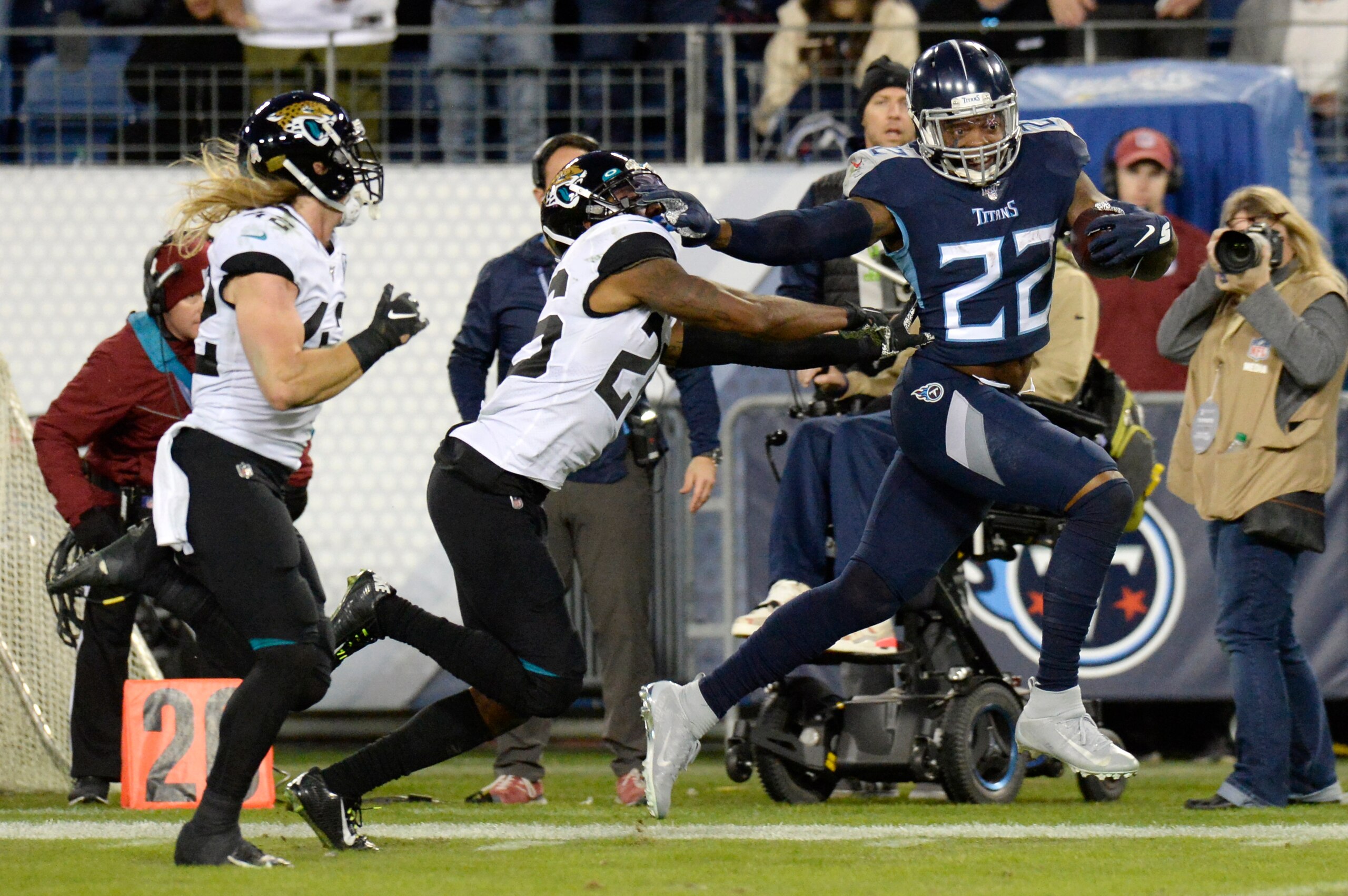 Derrick Henry trounced the Jaguars in meetings late in 2018 and 2019.
