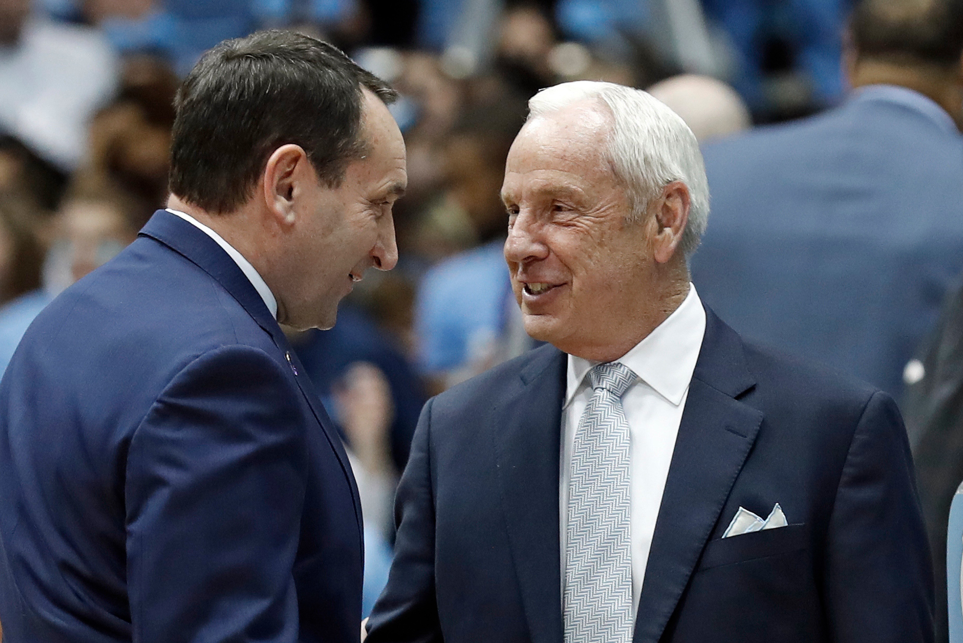 Duke's Mike Krzyzewski and North Carolina's Roy Williams Duke's Mike Krzyzewski and North Carolina's Roy Williams