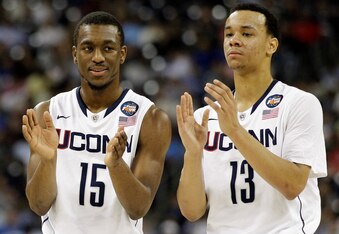 Connecticut's Kemba Walker and Shabazz Napier