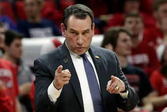 Duke head coach Mike Krzyzewski