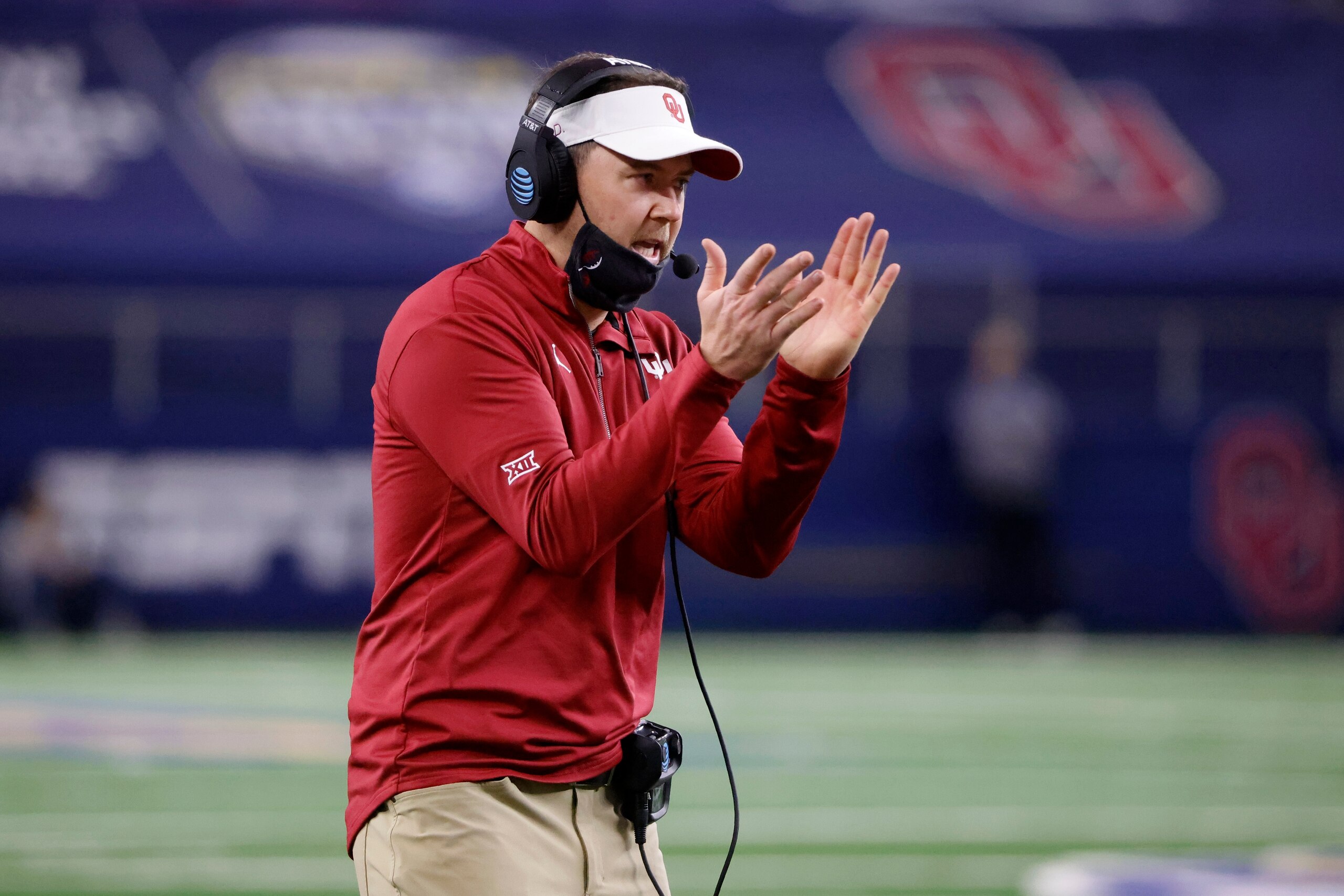Oklahoma head coach Lincoln Riley Oklahoma head coach Lincoln Riley