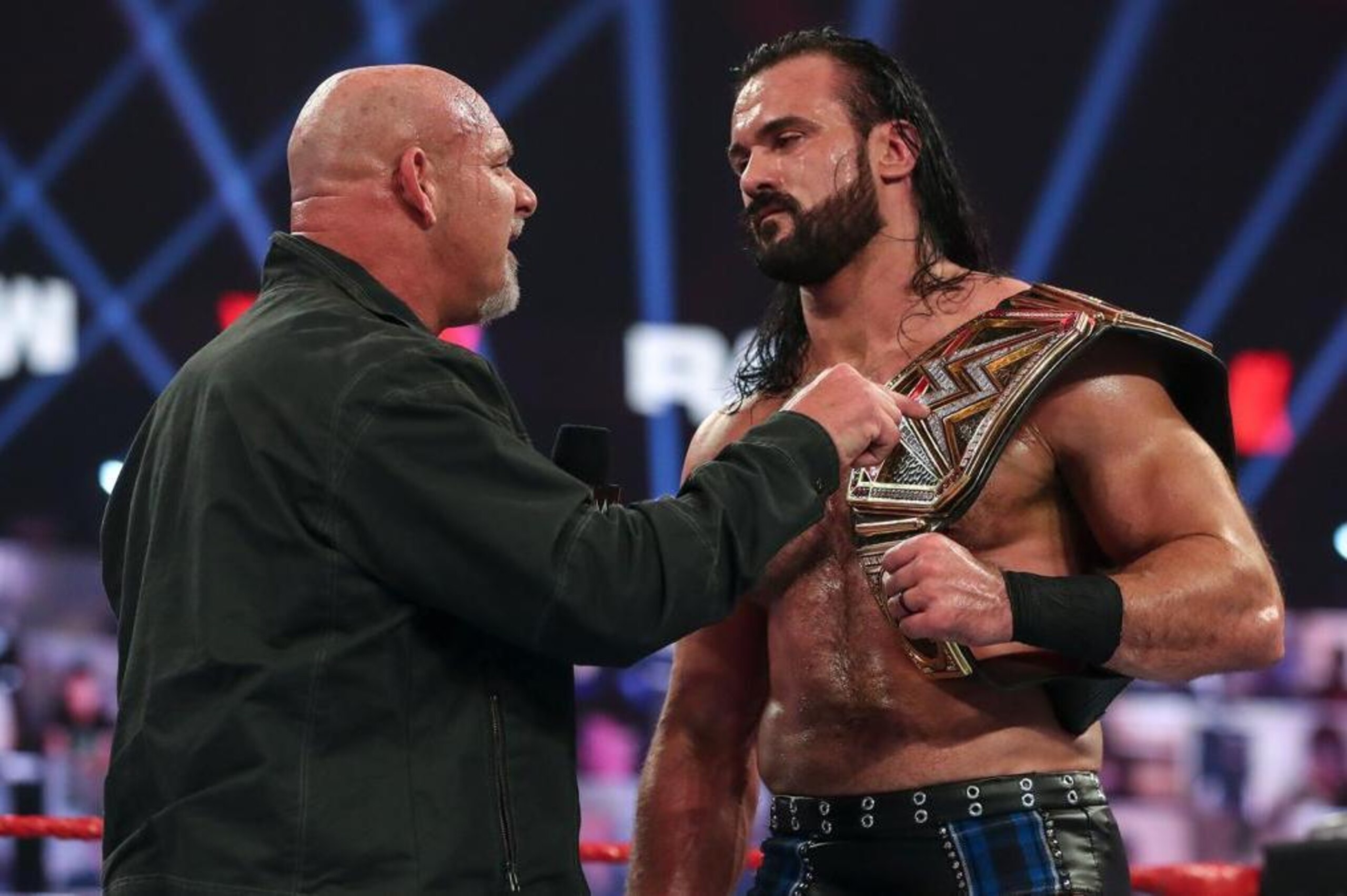 Goldberg is gunning for Drew McIntyre's Universal Championship at Royal Rumble 2021.