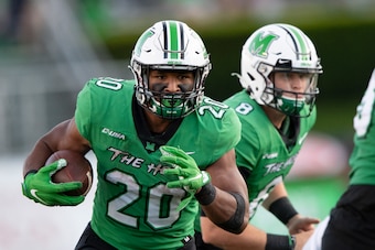 Marshall running back Brenden Knox