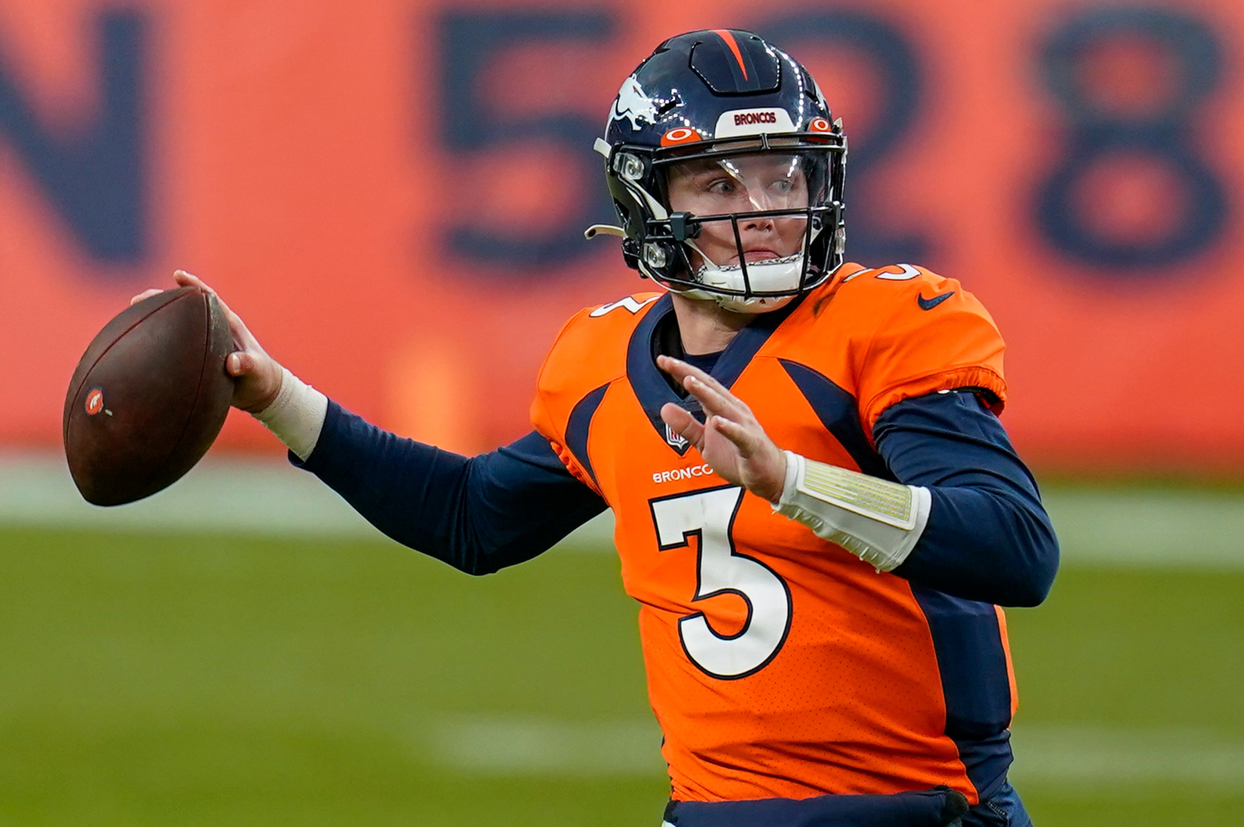 Denver Broncos quarterback Drew Lock