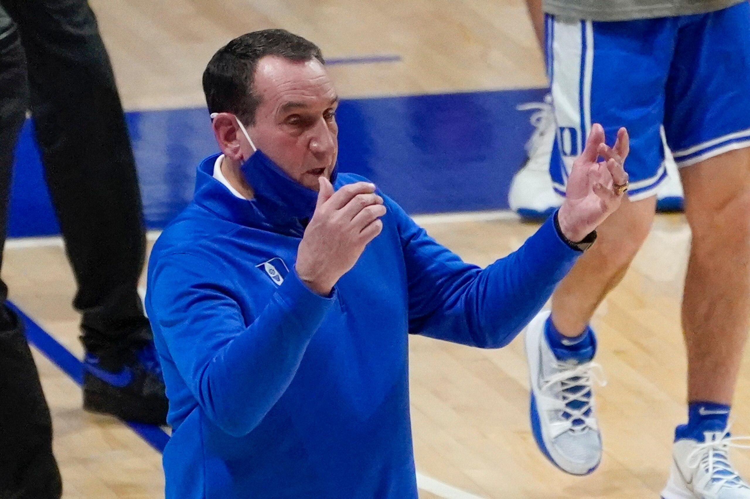 Duke head coach Mike Krzyzewski