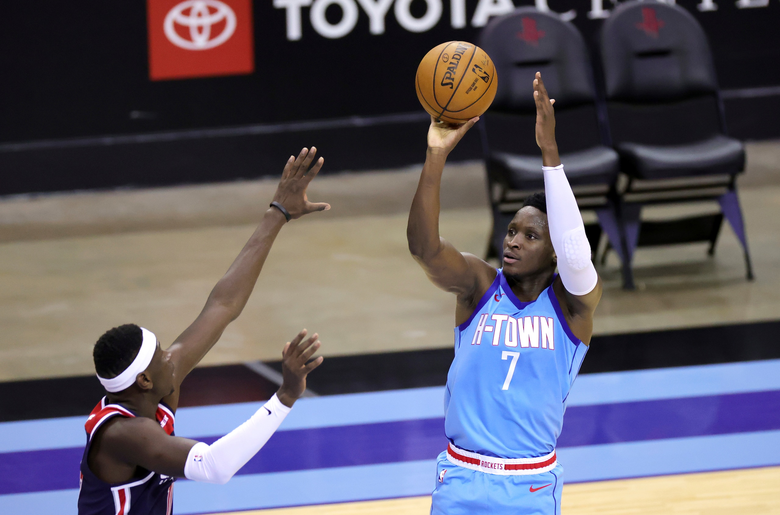 Victor Oladio has quickly assumed a heavy scoring role for the Rockets.