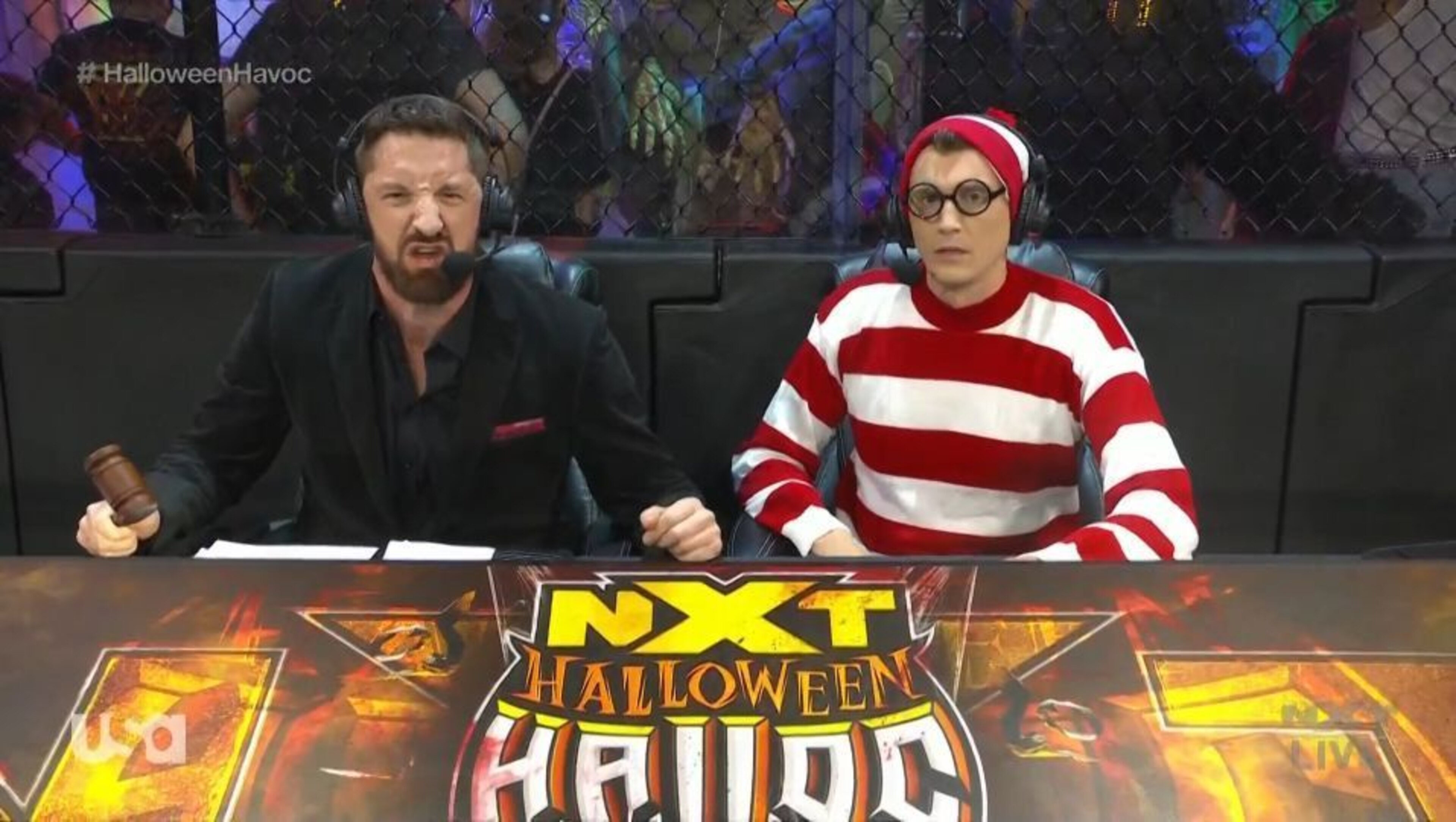 This is a rare instance of WWE's commentators getting a chance to show off who they are.