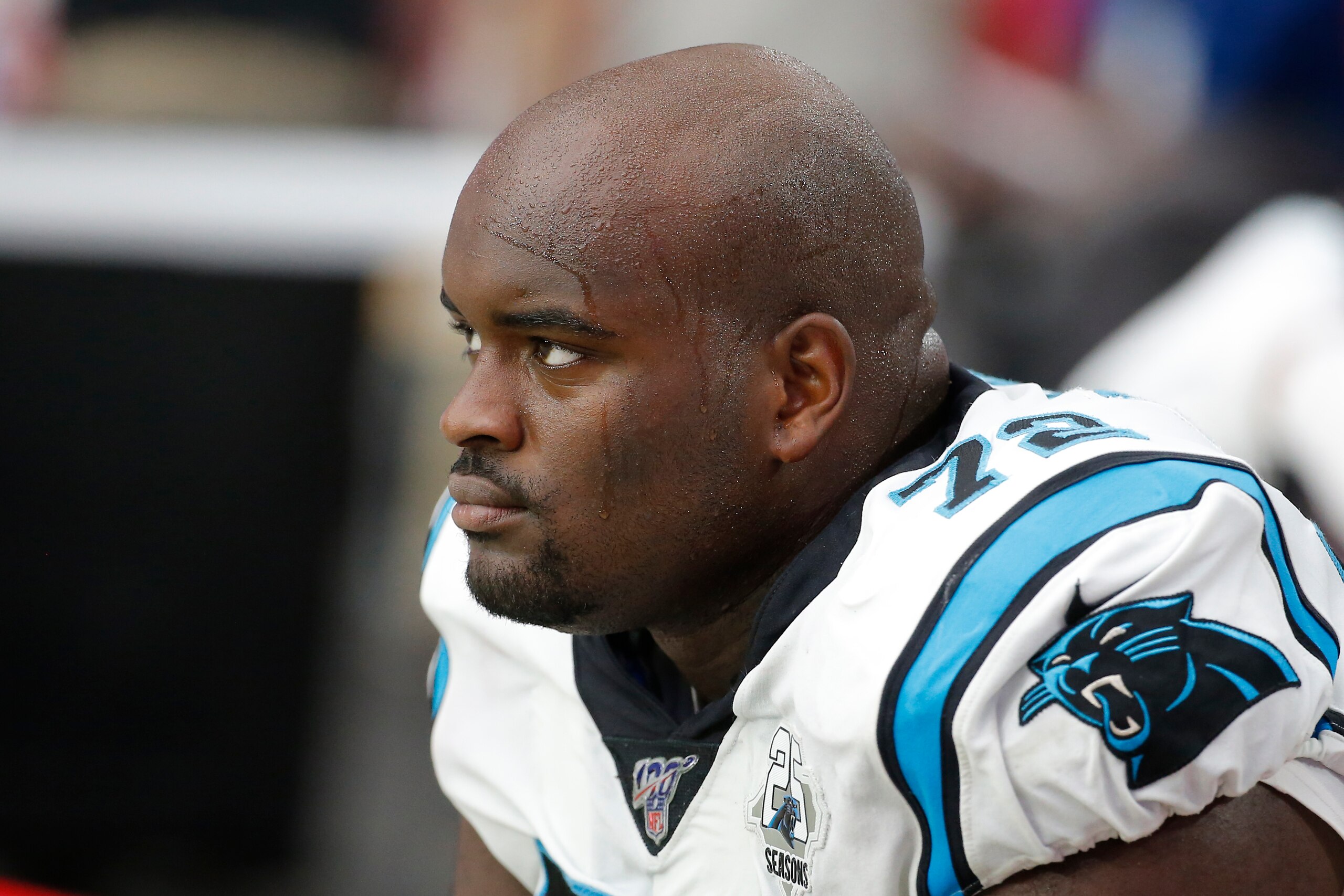 Carolina Panthers offensive tackle Taylor Moton
