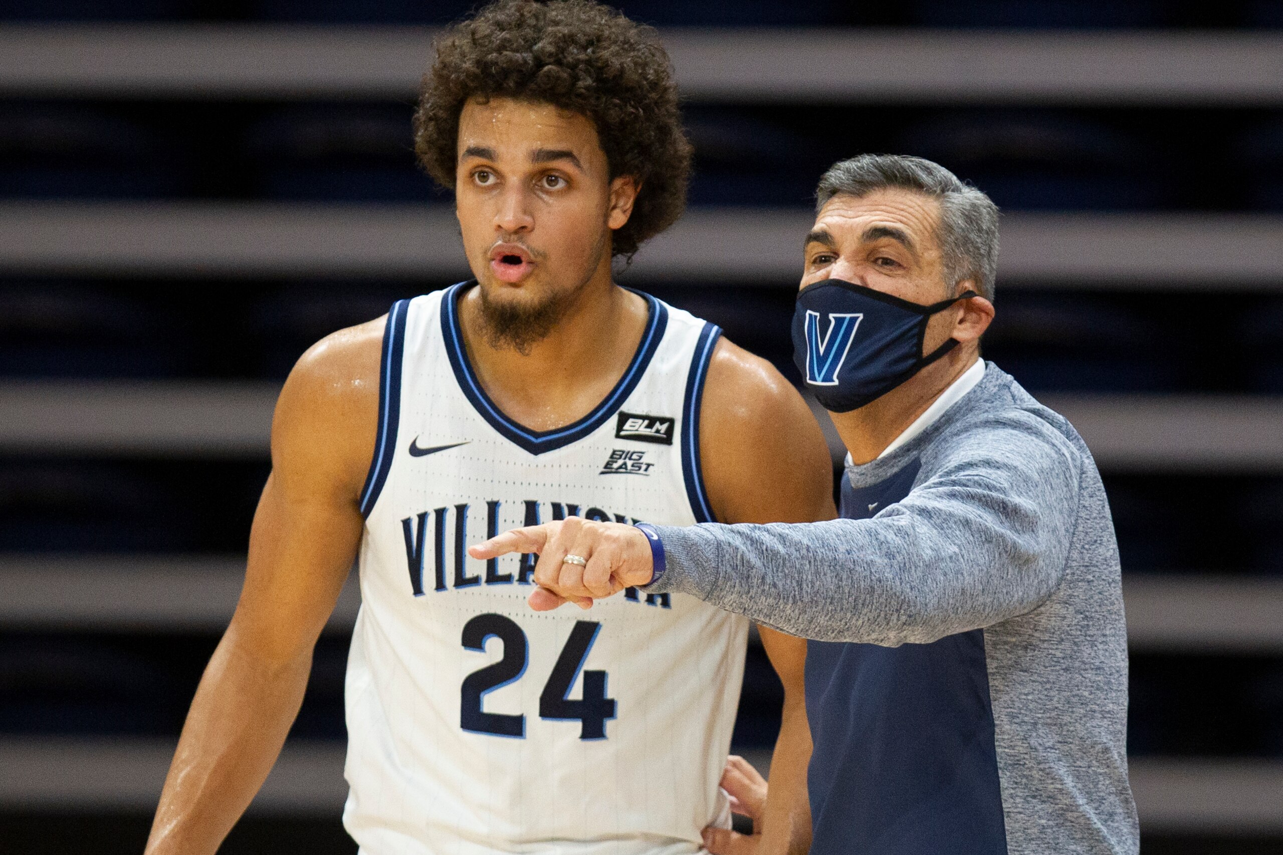 Villanova's Jay Wright and Jeremiah Robinson-Earl