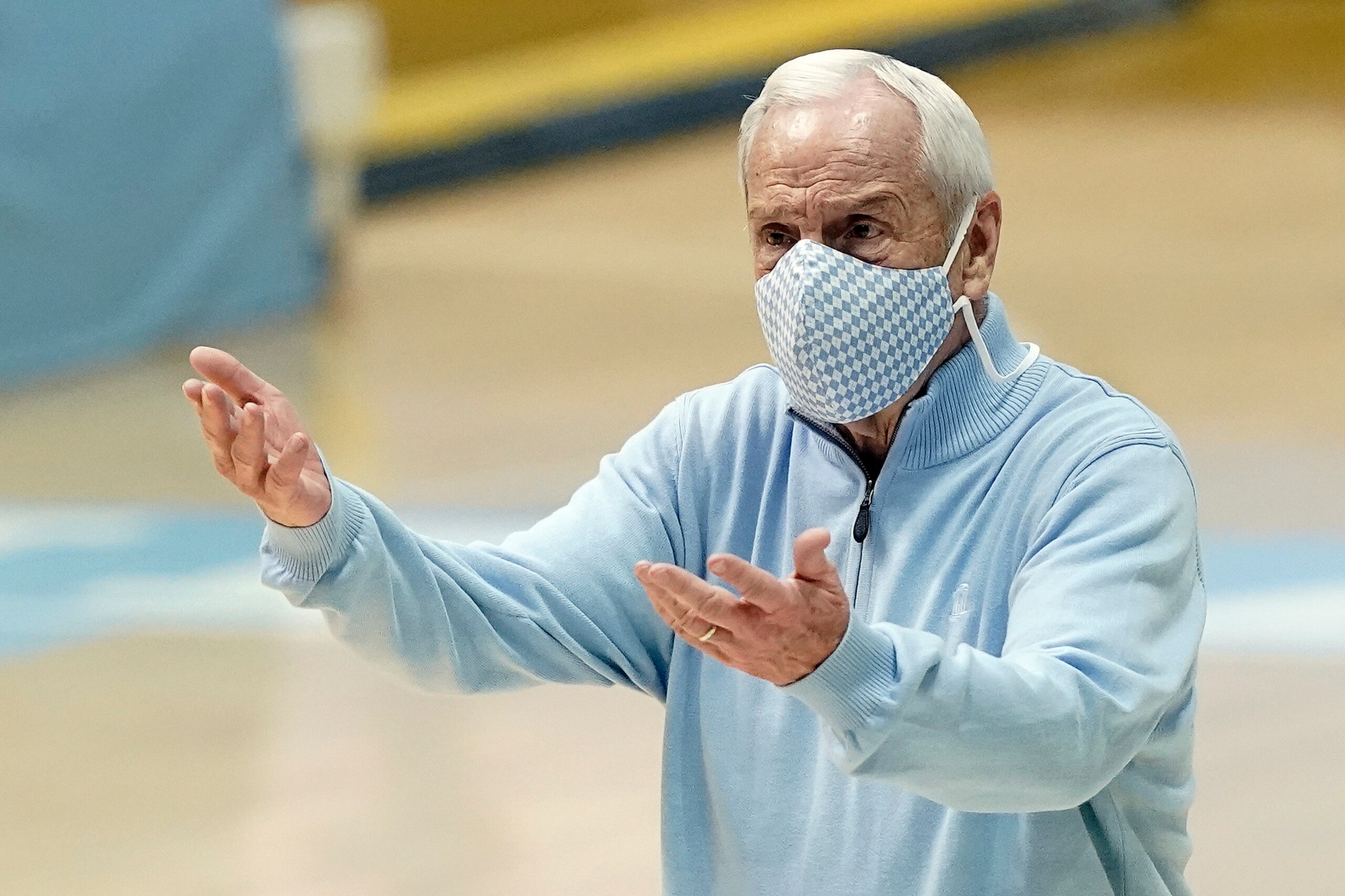 North Carolina head coach Roy Williams