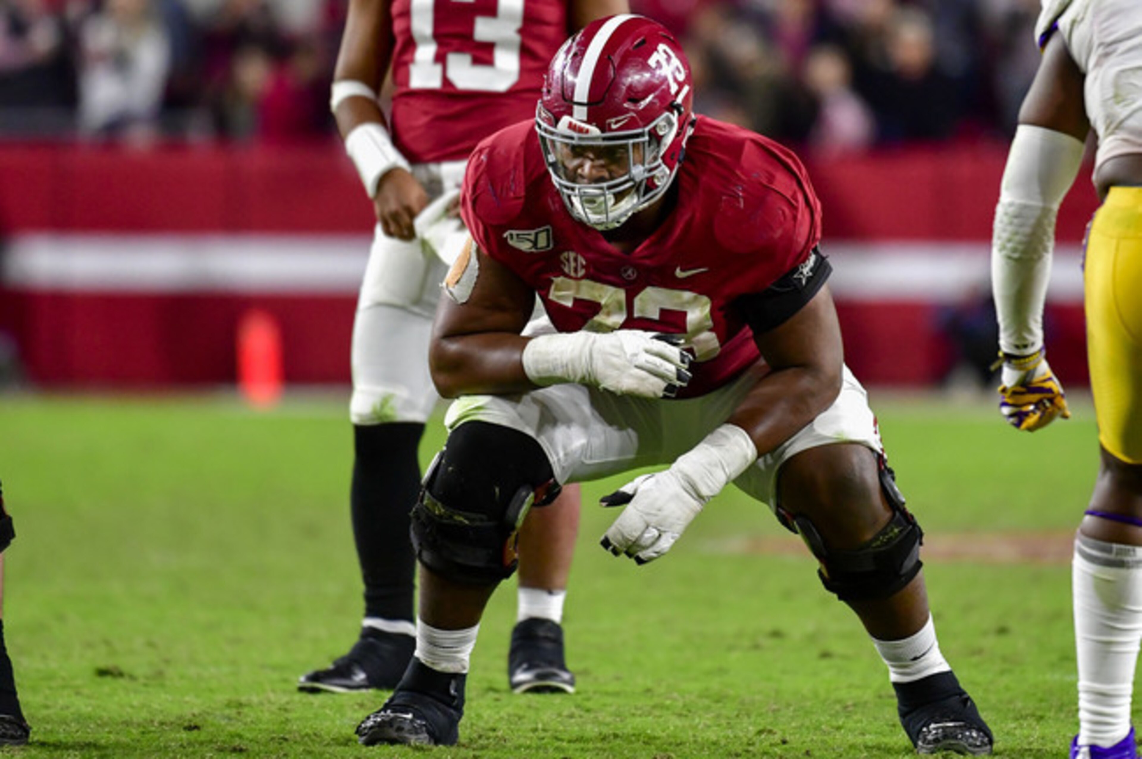 Alabama offensive lineman Evan Neal Alabama offensive lineman Evan Neal