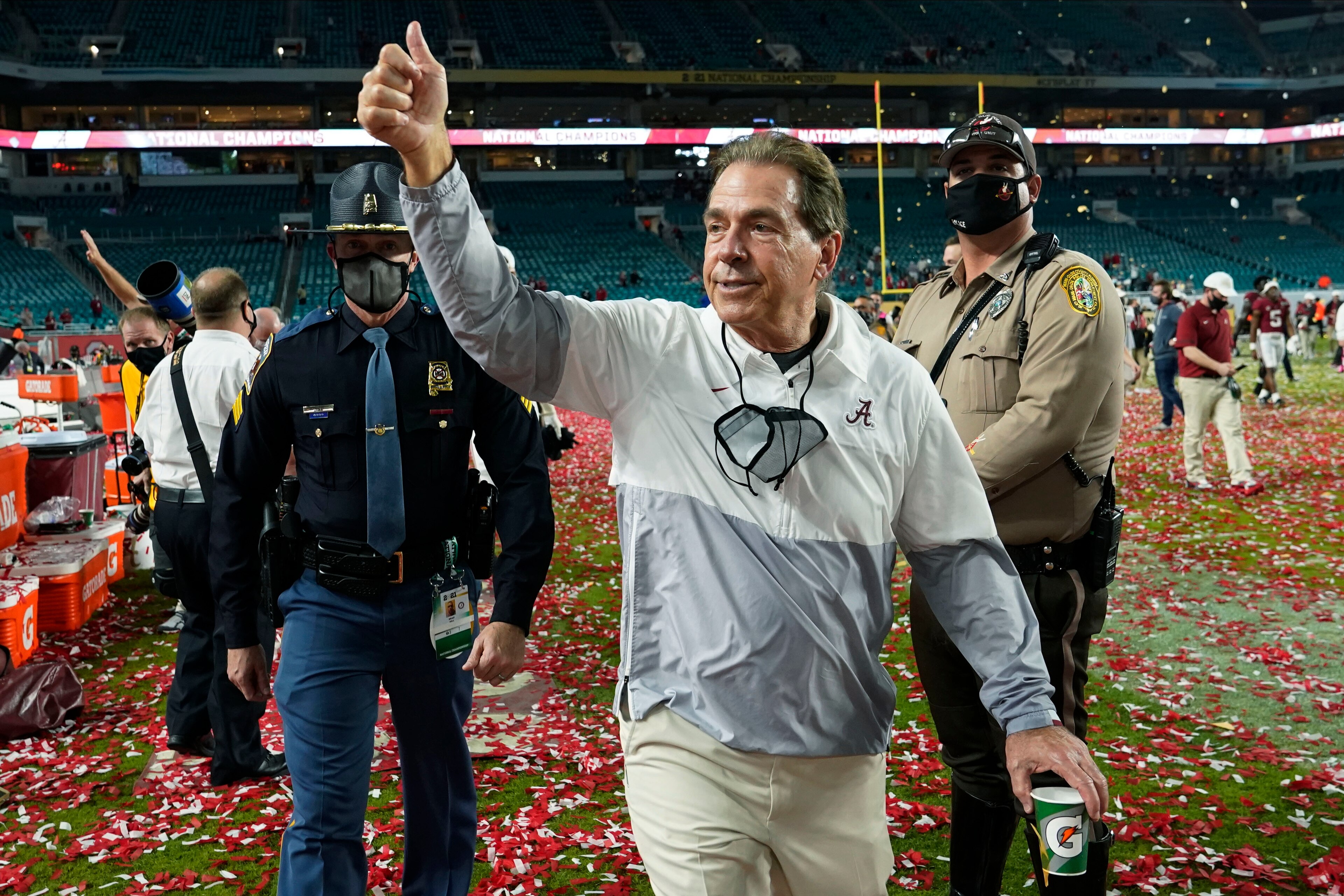 Alabama head coach Nick Saban