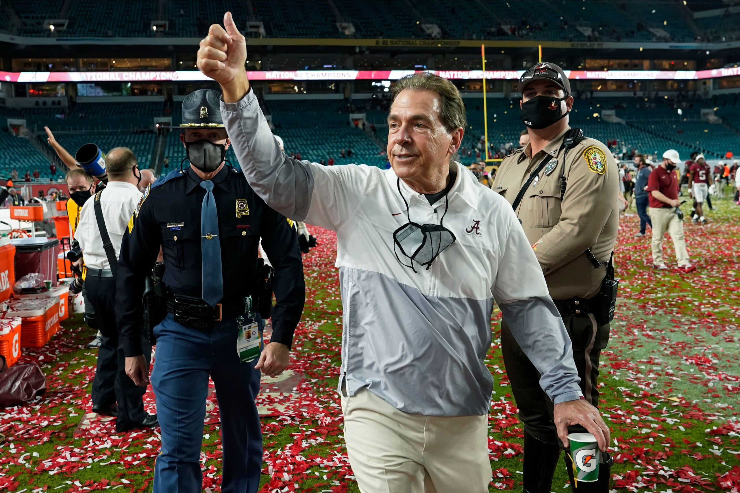 Alabama head coach Nick Saban
