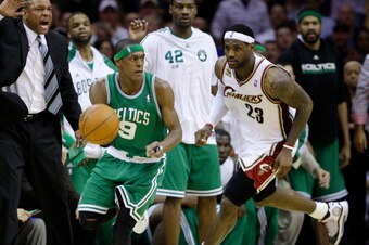 Rajon Rondo and LeBron James