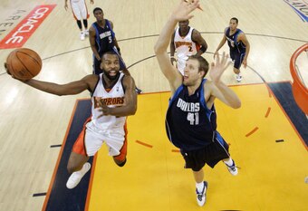 Baron Davis and Dirk Nowitzki