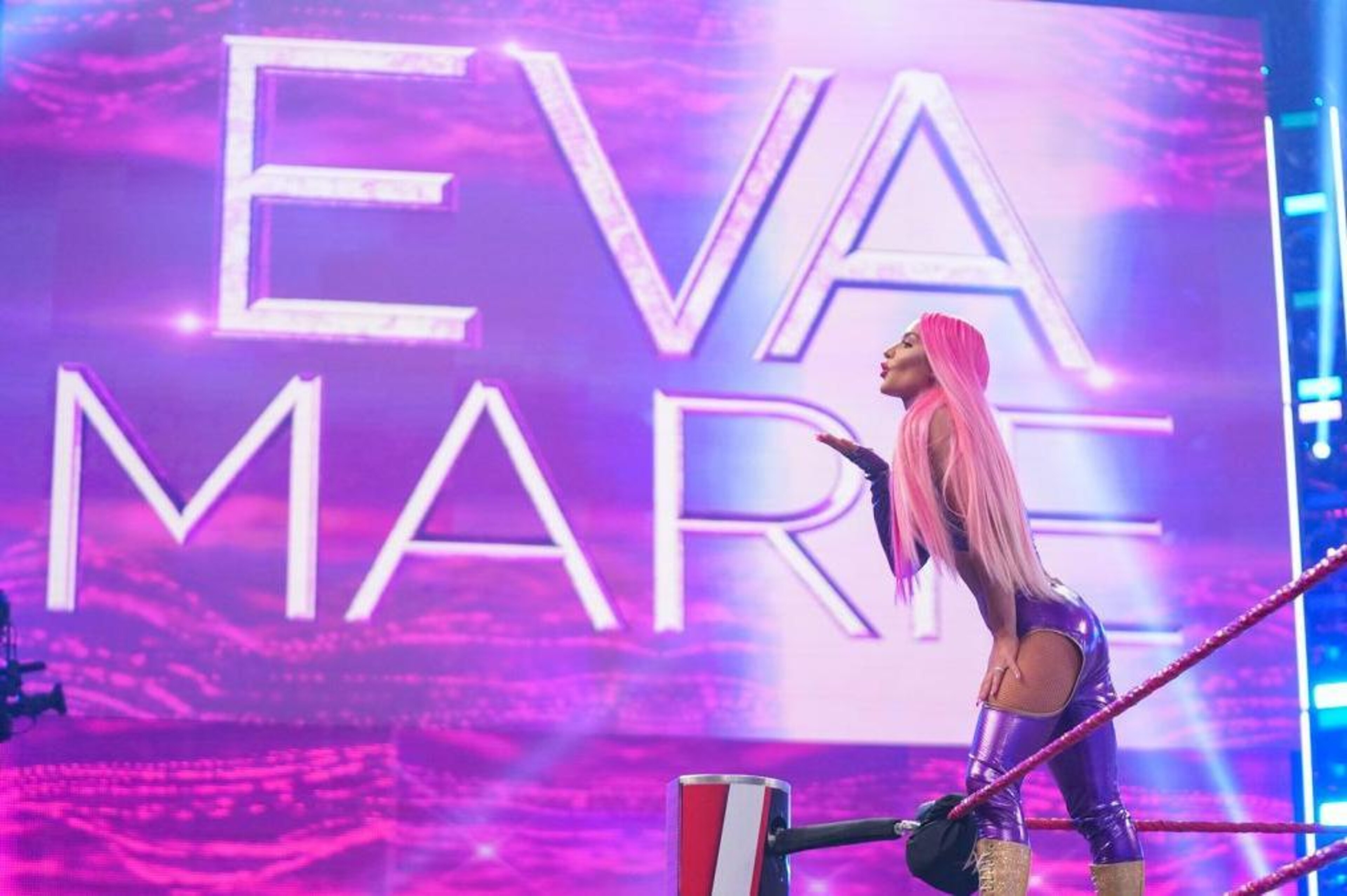 Following a five-year absence from the ring, Eva Marie is ready for WWE's women's division to experience the "Eva-Lution."