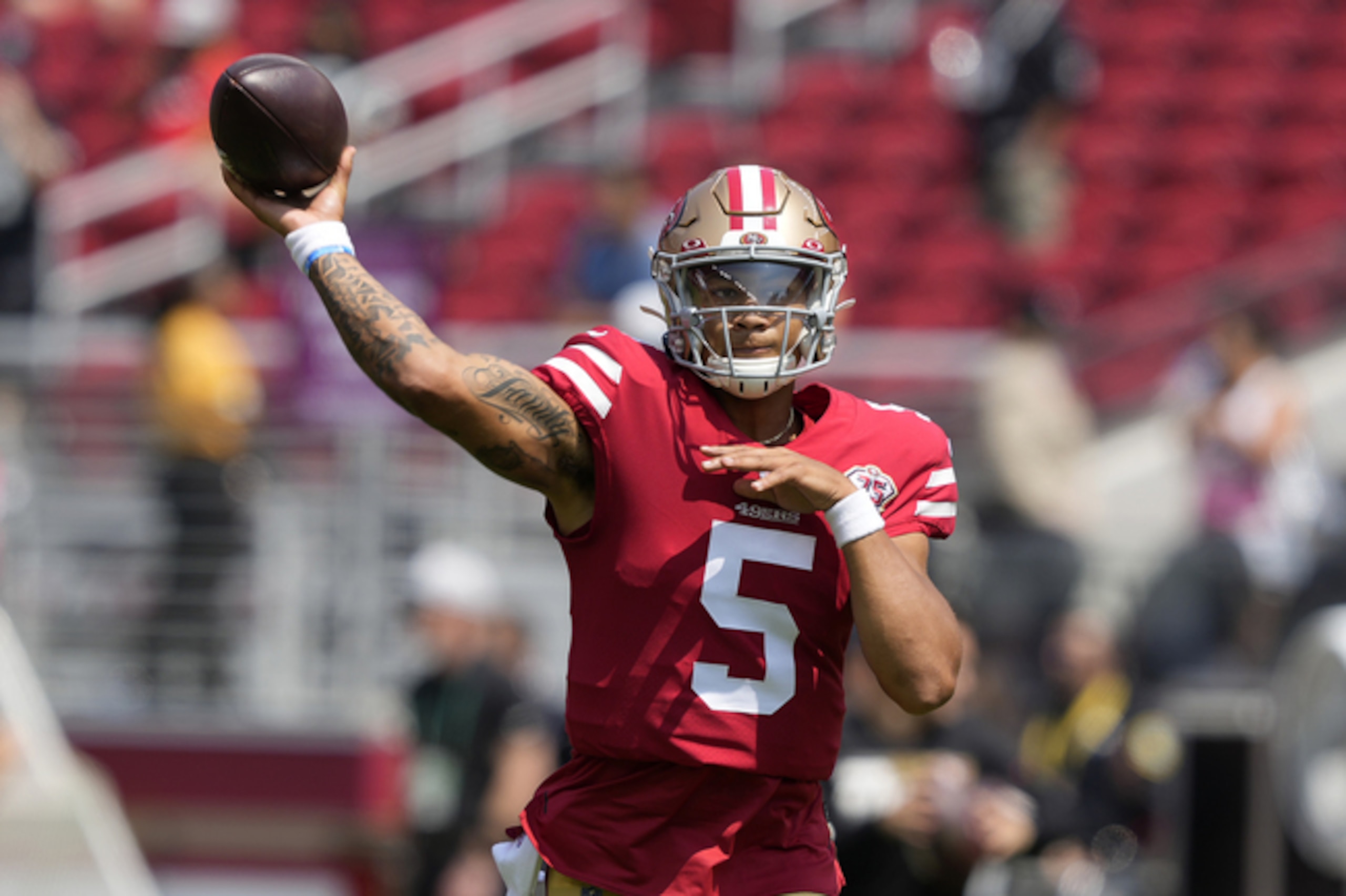 San Francisco 49ers quarterback Trey Lance