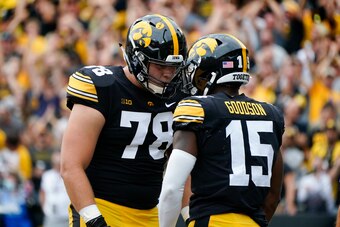 Iowa's Tyler Goodson and Mason Richman