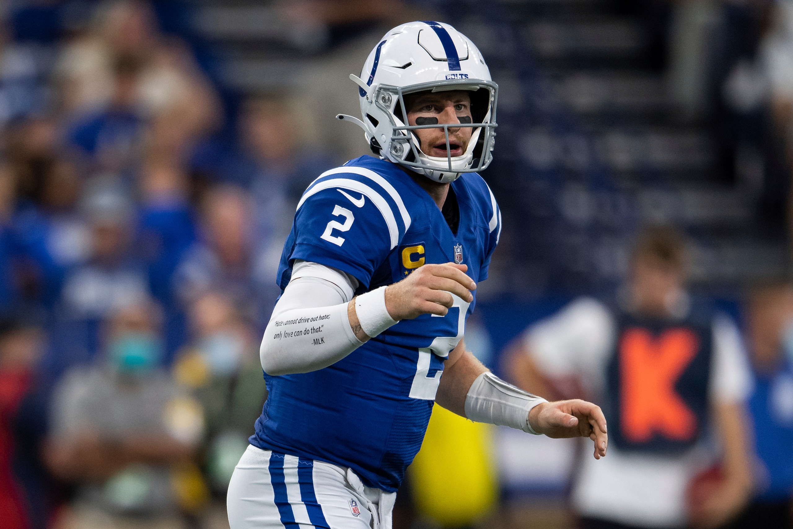 Indianapolis Colts quarterback Carson Wentz