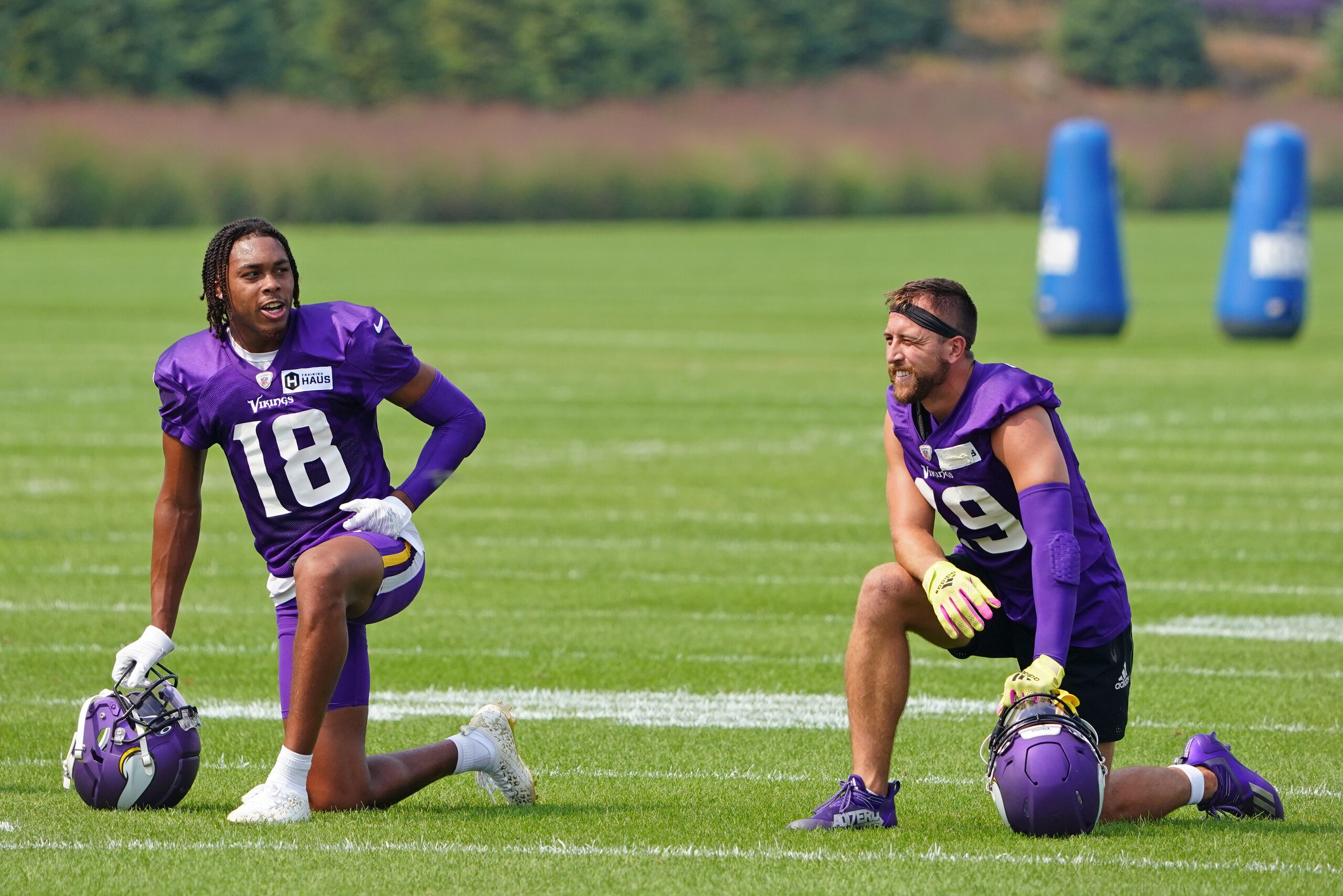 Vikings WRs Justin Jefferson (left) and Adam Thielen (right) Vikings WRs Justin Jefferson (left) and Adam Thielen (right)